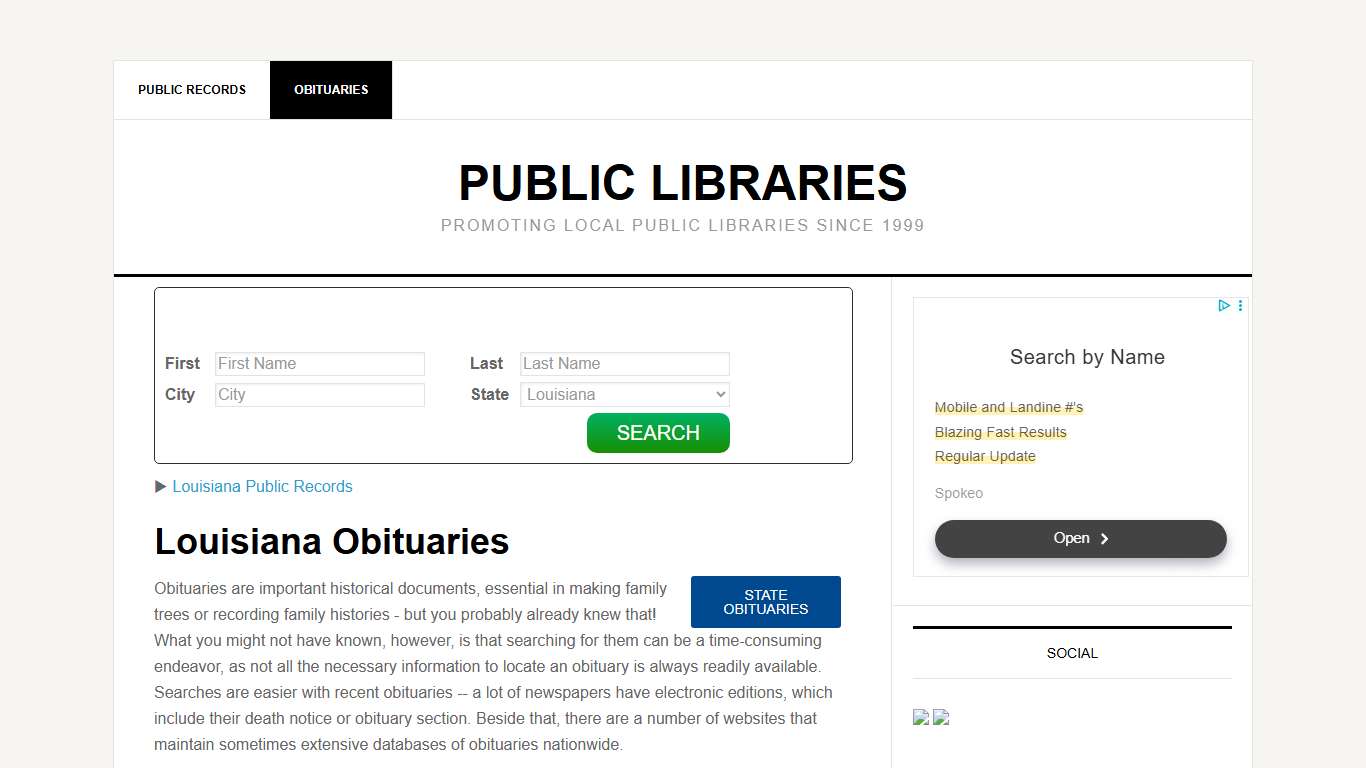 Louisiana Obituaries